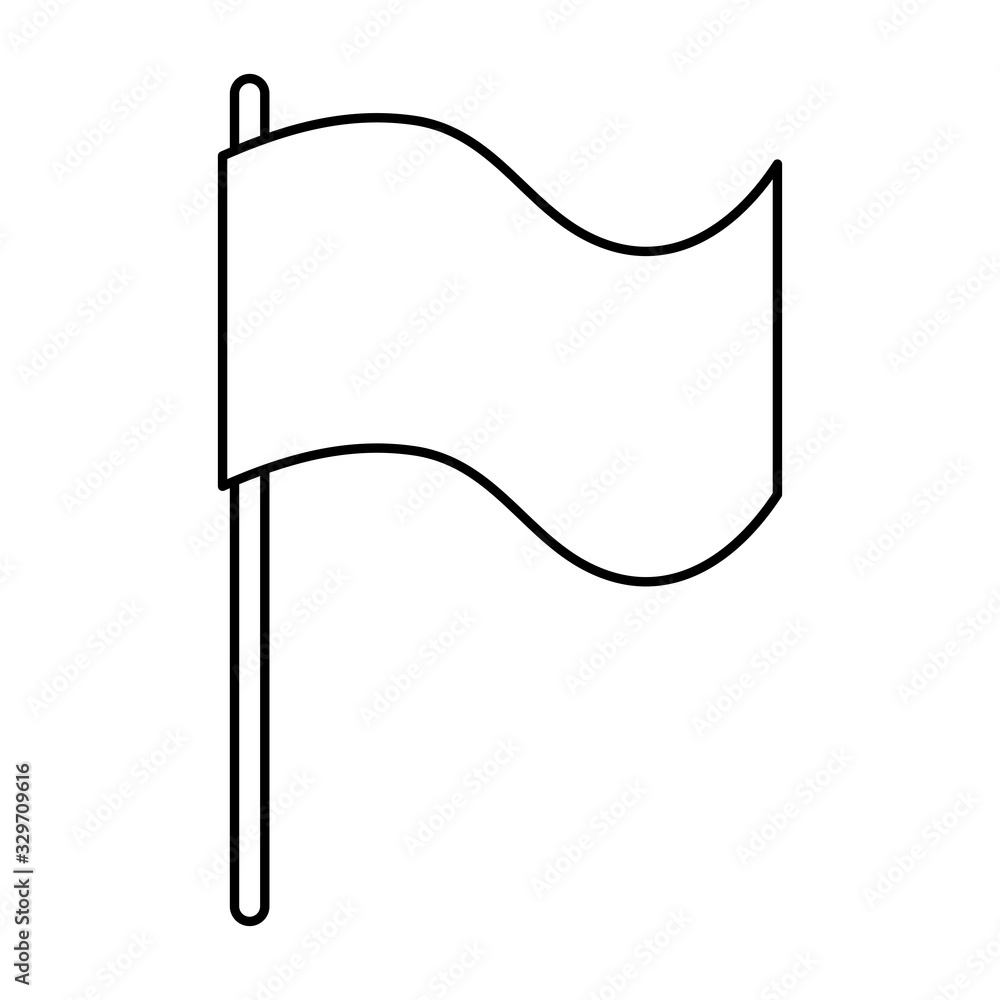 flag emblem line style design icon flag emblem line style design icon