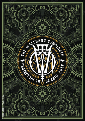 Steampunk Poster Chapter are perfect for using on poster, badges and other creative applications.