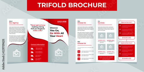 Creative travel trifold brochure