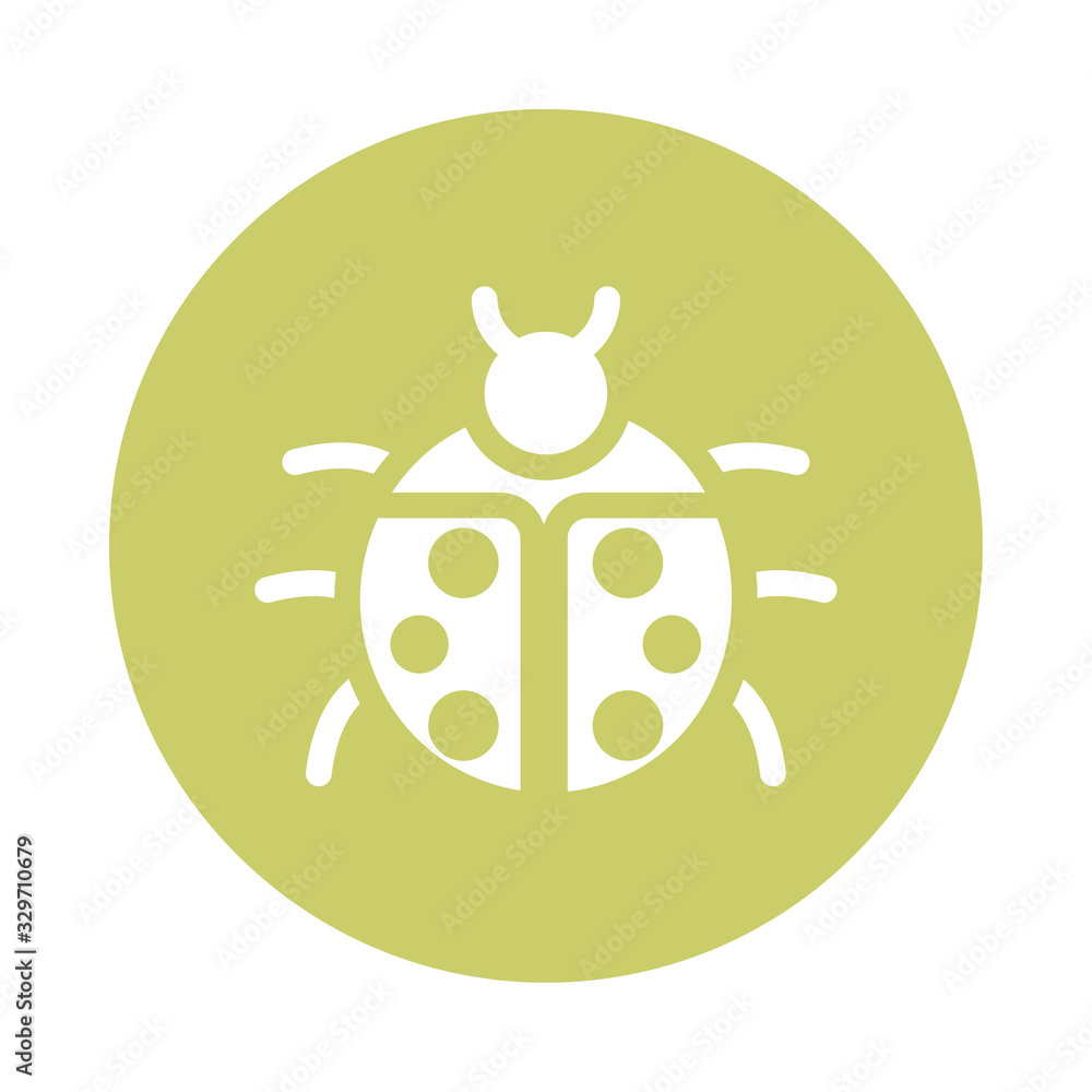beautiful ladybug , block and flat style icon beautiful ladybug , block and flat style icon