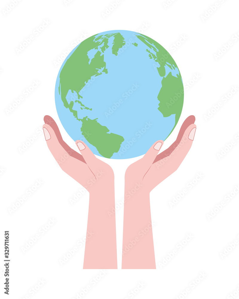 hands lifting world planet earth isolated icon hands lifting world planet earth isolated icon