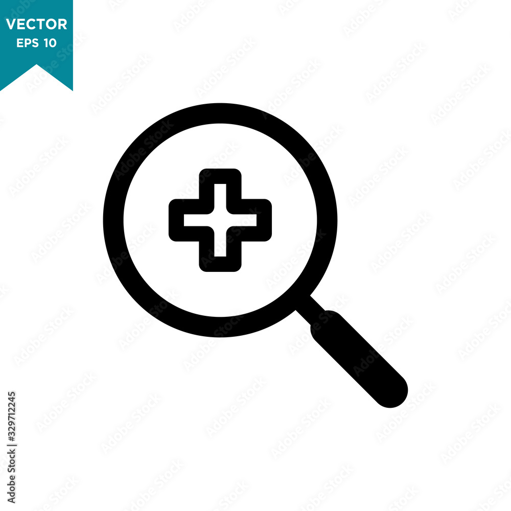 magnifying glass vector icon in trendy flat design magnifying glass vector icon in trendy flat design