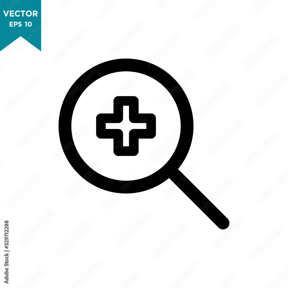 magnifying glass vector icon in trendy flat design magnifying glass vector icon in trendy flat design