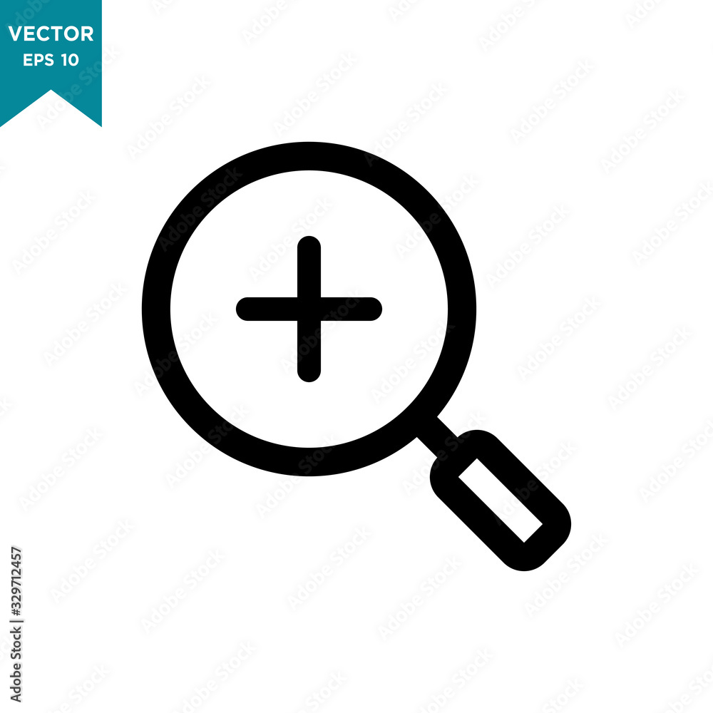 magnifying glass vector icon in trendy flat design magnifying glass vector icon in trendy flat design