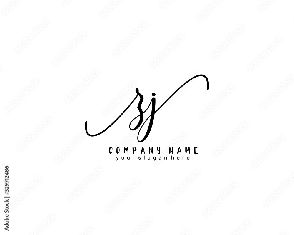 Letter MR handwrititing logo with a beautiful template - obrazy, fototapety, plakaty 