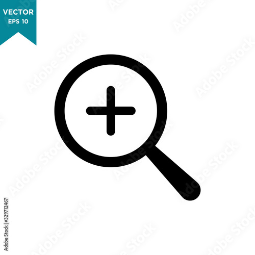 magnifying glass vector icon in trendy flat design 