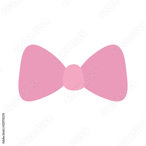 cute bow ribbon decoration icon vector illustration design