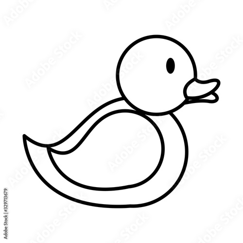 ducky child toy flat style icon