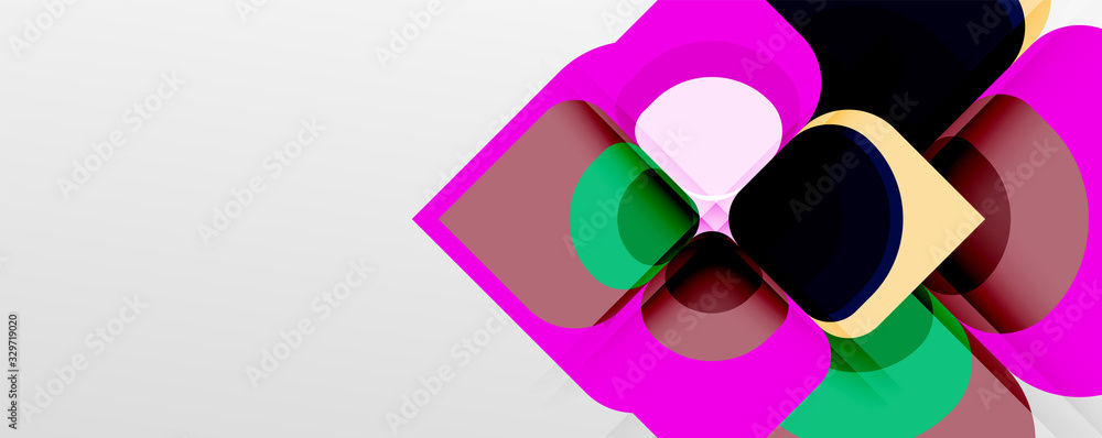 Abstract background - geometric cut paper design flower or square shape composition. Vector Illustration For Wallpaper, Banner, Background, Card, Book Illustration, landing page Abstract background - geometric cut paper design flower or square shape composition. Vector Illustration For Wallpaper, Banner, Background, Card, Book Illustration, landing page