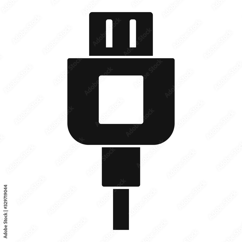 Broken phone cable icon. Simple illustration of broken phone cable vector icon for web design isolated on white background Broken phone cable icon. Simple illustration of broken phone cable vector icon for web design isolated on white background