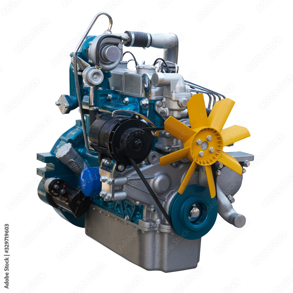 Modern diesel engine. Isolated on white. Modern diesel engine. Isolated on white.