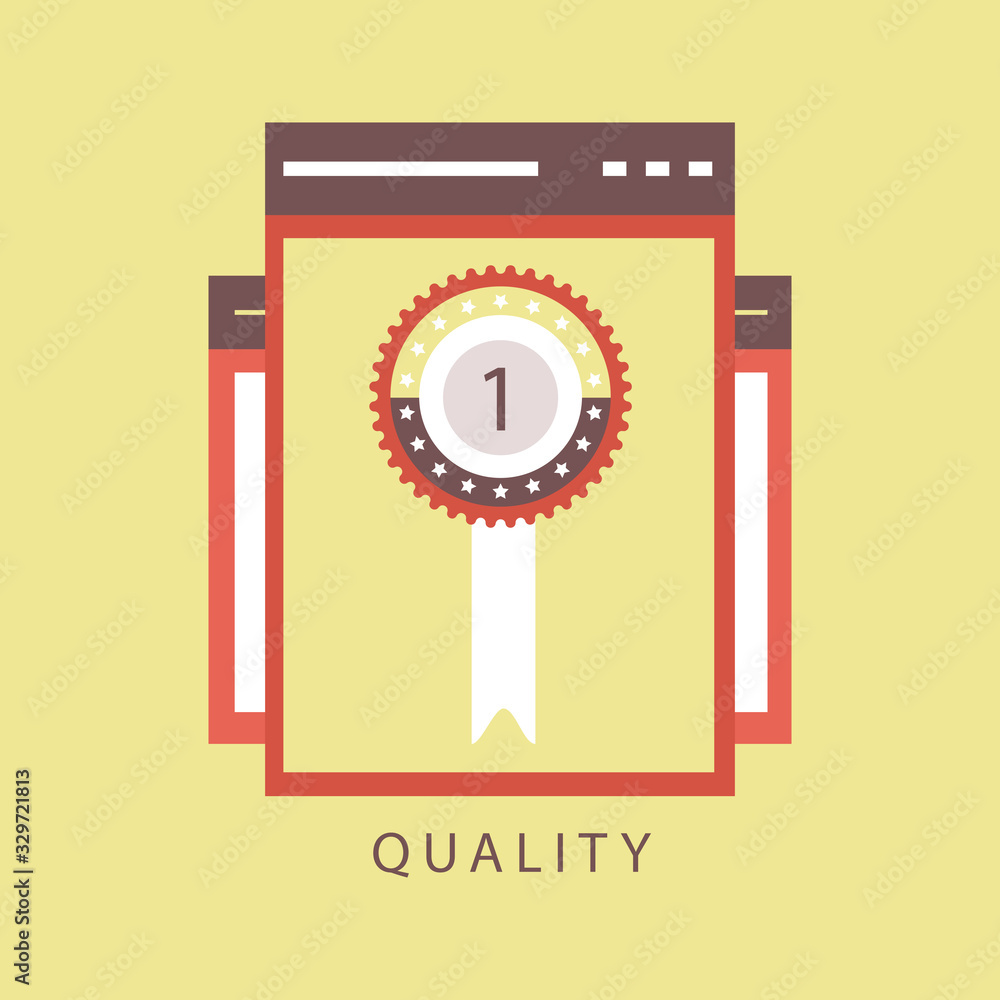quality icon concept quality icon concept