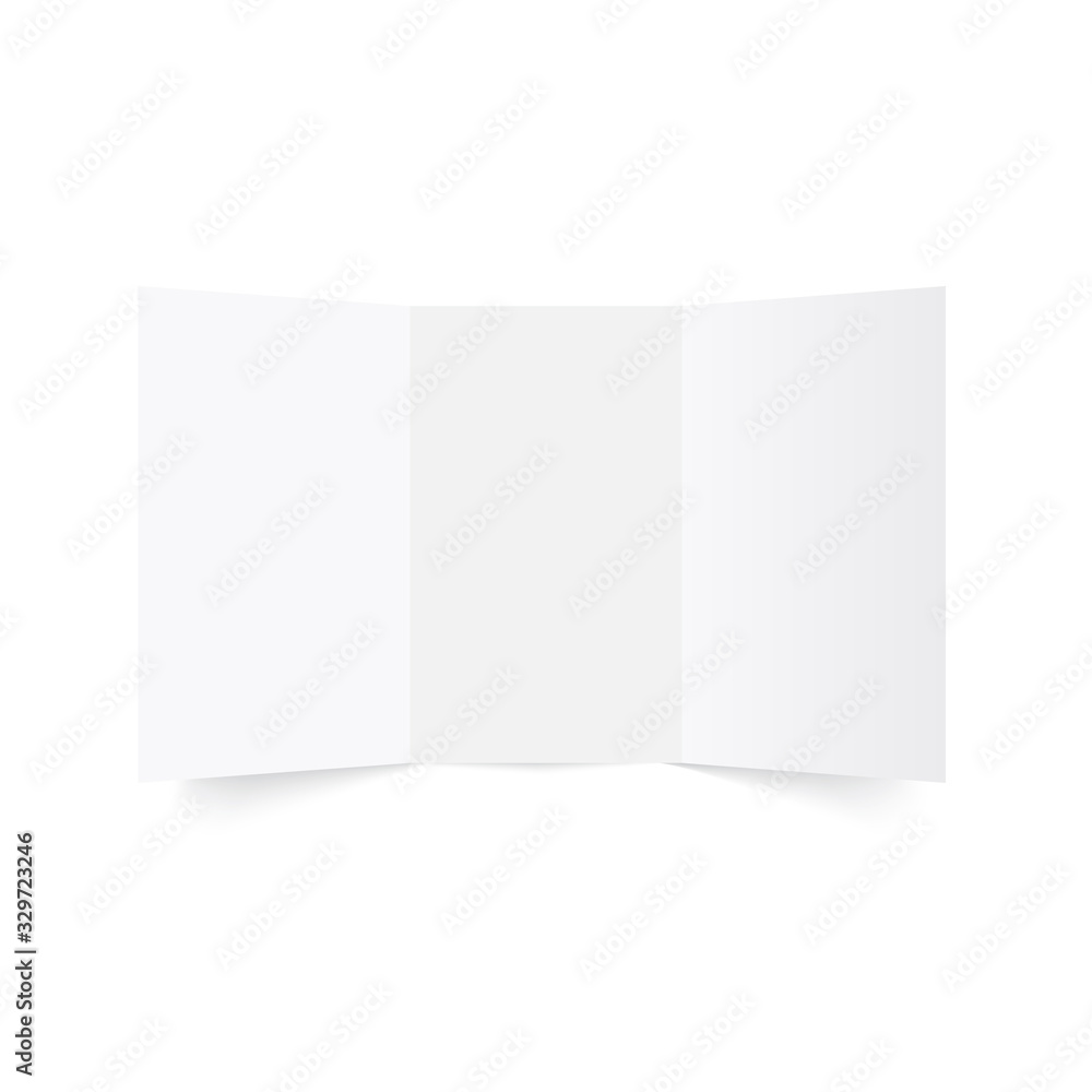 Tri-Fold Brochure Mock-up. Vector Tri-Fold Brochure Mock-up. Vector