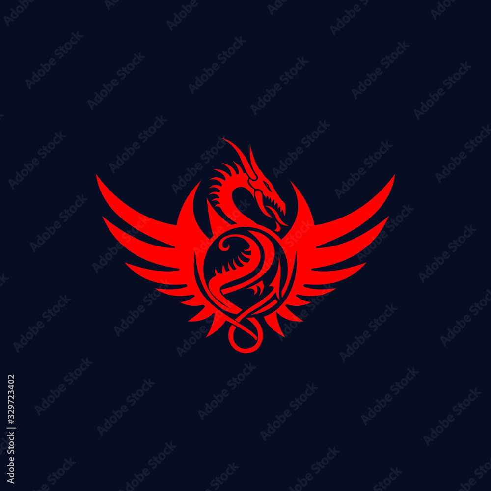 Fototapeta premium dragon logo template
