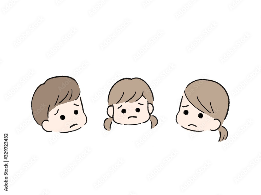 家族　困る　イラスト