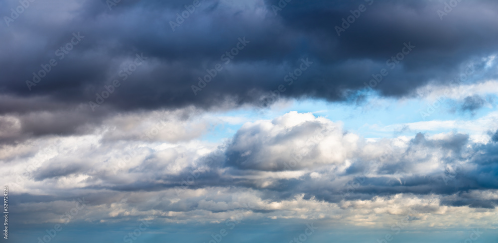 Fantastic dark thunderclouds at sunrise Fantastic dark thunderclouds at sunrise
