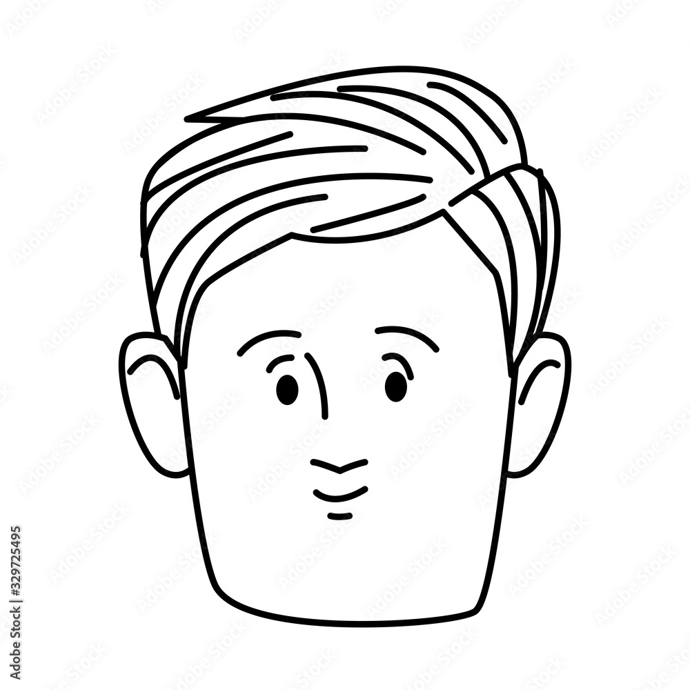 young man head avatar character young man head avatar character