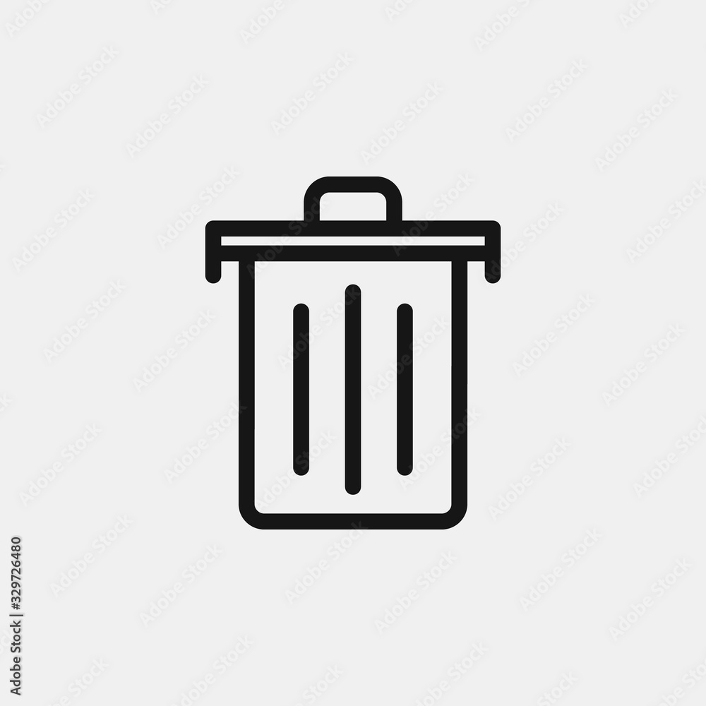 Trash icon logo design. simple flat vector illustration Trash icon logo design. simple flat vector illustration
