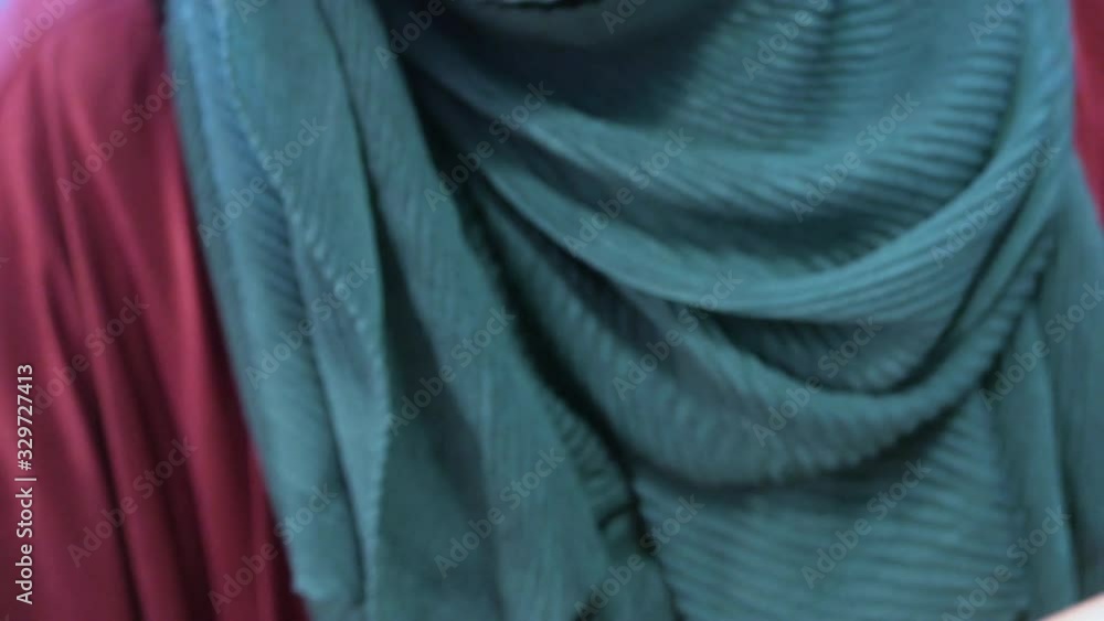 Close up of muslim young women drinking coffee Close up of muslim young women drinking coffee