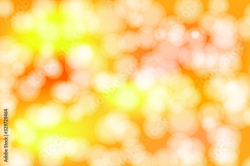 Beautiful orange blur abstract of bokeh effect for autumn and spring concept background