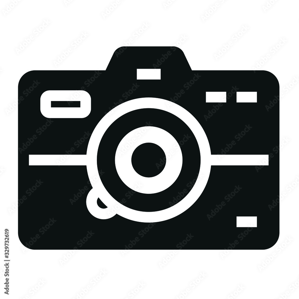 photo camera black icon on white background photo camera black icon on white background