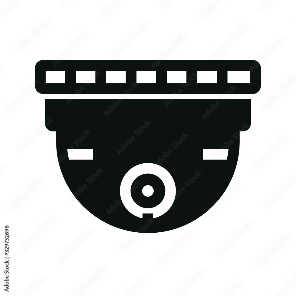 security camera black icon on white background security camera black icon on white background
