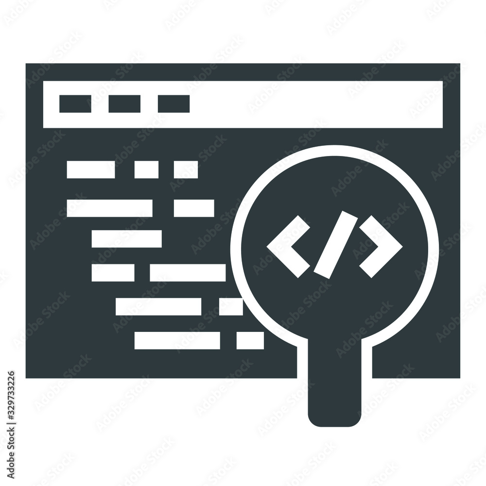 programming black icon on white background programming black icon on white background
