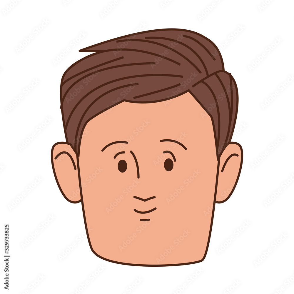 young man head avatar character young man head avatar character