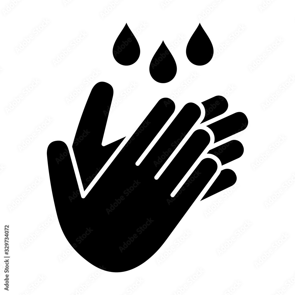 Wash / washing hands to keep clean flat vector icon for websites and print Wash / washing hands to keep clean flat vector icon for websites and print