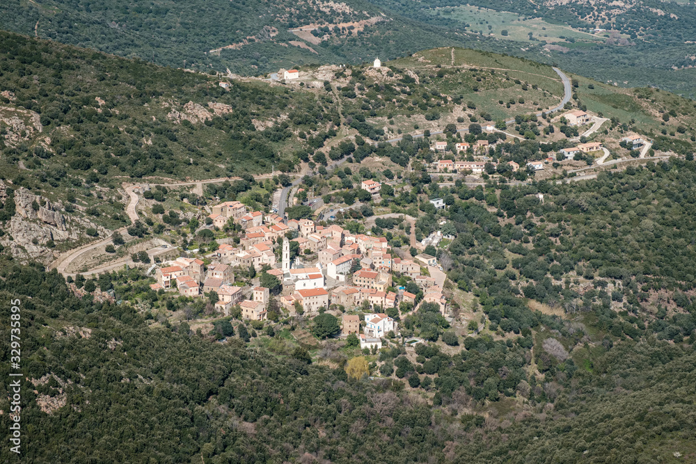Village of Palasca in Balagne region of Corsica