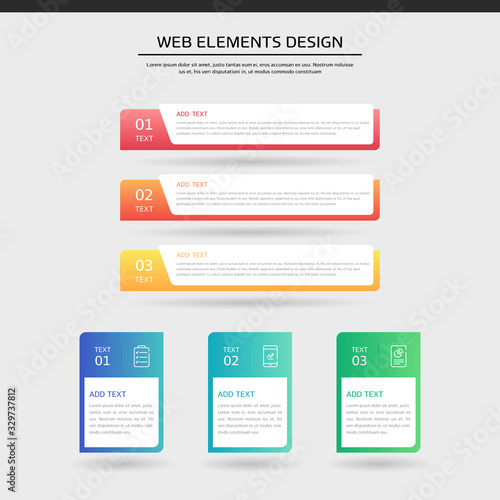 Gradient web element design set