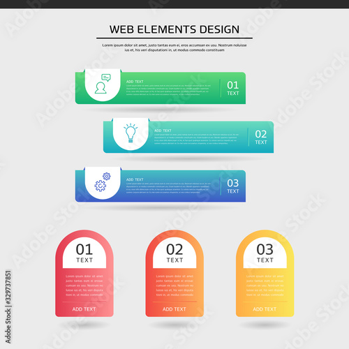 Gradient web element design set