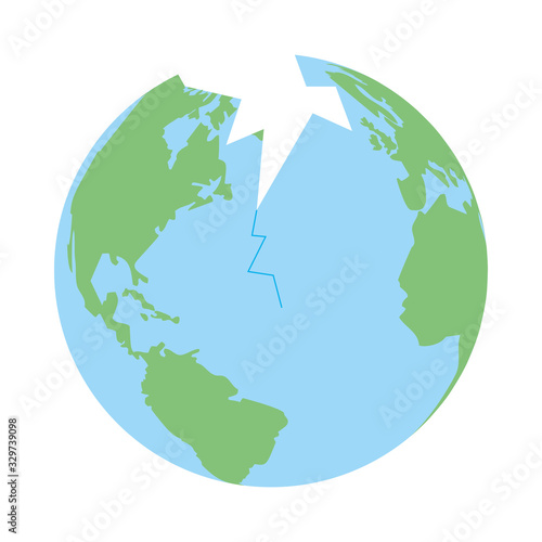 world planet earth break earthquake