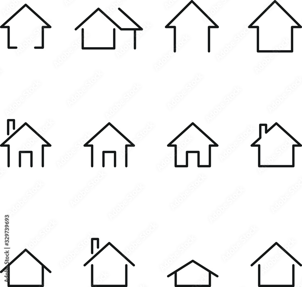 set of home icon, vector illustration set of home icon, vector illustration