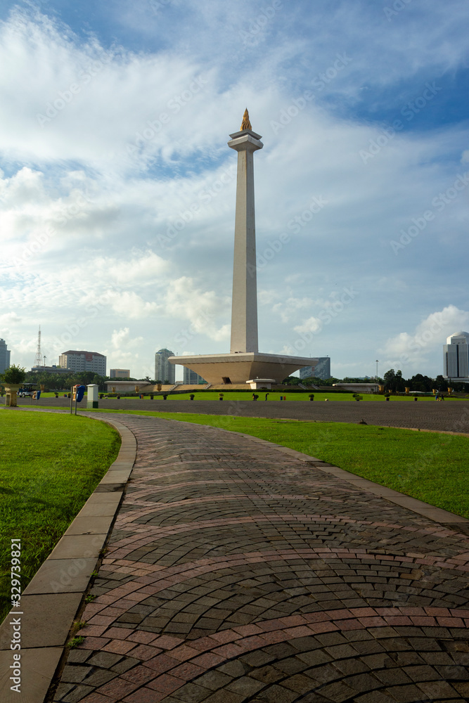Monument National or monas in jakarta city, Indonesia