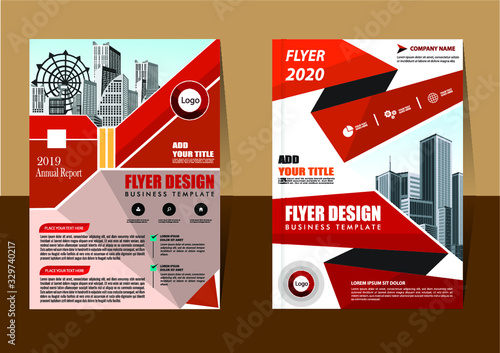 Business abstract vector template Brochure design cover modern layout annual report poster flyer in A4 with colorful triangles geometric shapes for tech science market with light background