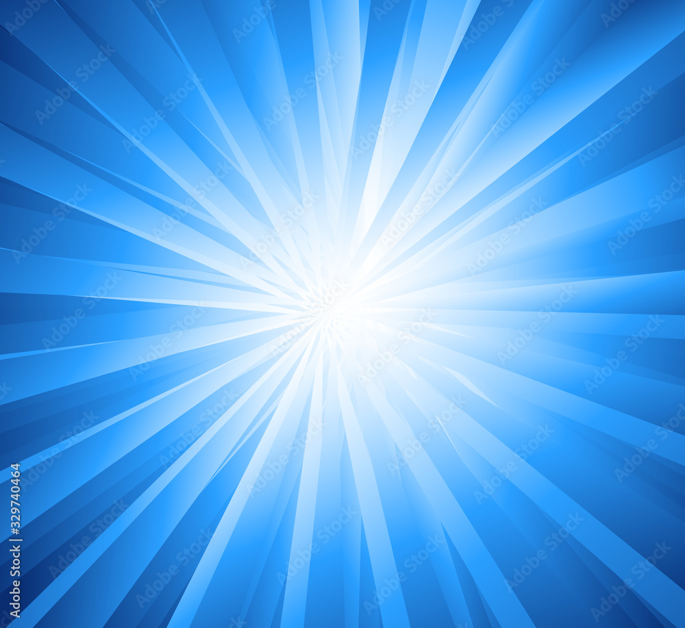 Sparkling blue rays in a straight line from the center - beautifully distributed, backgrounds, abstract 