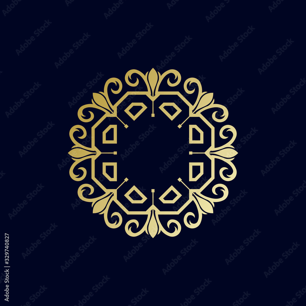 luxury ornament logo template