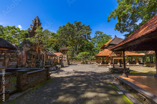 Temple in Monkey Forest - Bali Island Indonesia
