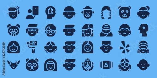 portrait icon set