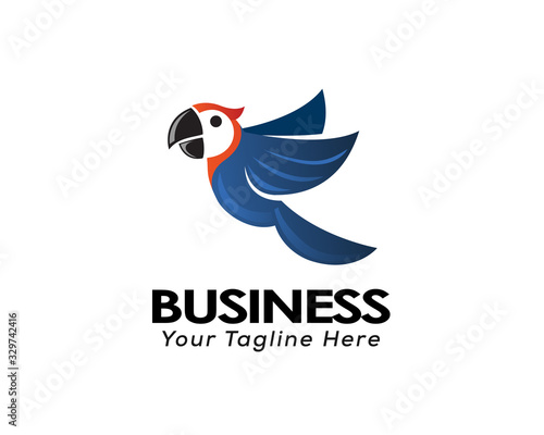 simple Flying parrots logo design inspiration