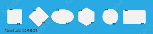 Fototapeta Set of speech bubble quote icons. Flat vector design