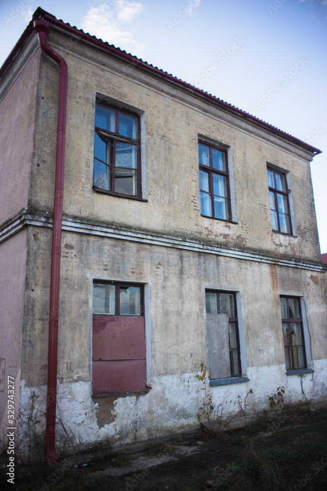 Petrovichi Village, Smolevichi District, Minsk Region / Republic of Belarus , 10_28_2019, Abandoned Old Culture House