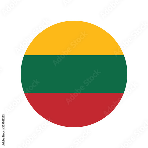 Free Download Round lithuania flag vector icon isolated, lithuania flag button, Simple vector button flag - Lithuania. - GFXLoad