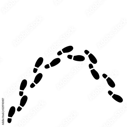 The footprints icon. Raster illustration