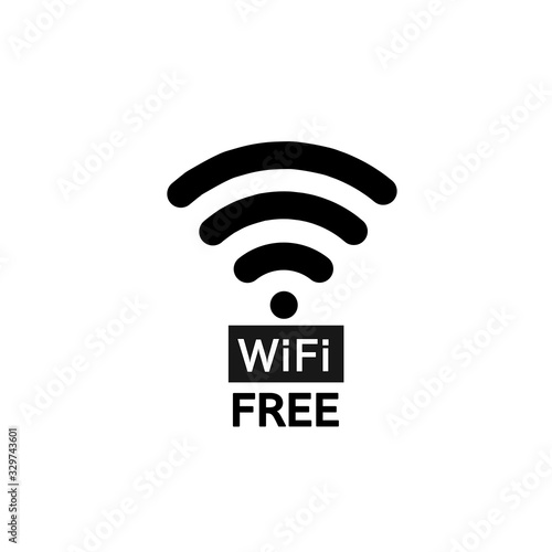 Wi-Fi icon, free zone. Raster illustration