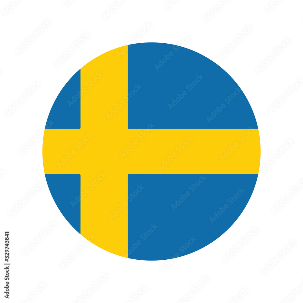 Sweden flag icon, Round sweden flag icon, Round sweden flag vector icon isolated, sweden flag button. Sweden flag icon, Round sweden flag icon, Round sweden flag vector icon isolated, sweden flag button.