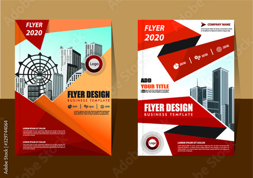 Business abstract vector template Brochure design cover modern layout annual report poster flyer in A4 with colorful triangles geometric shapes for tech science market with light background