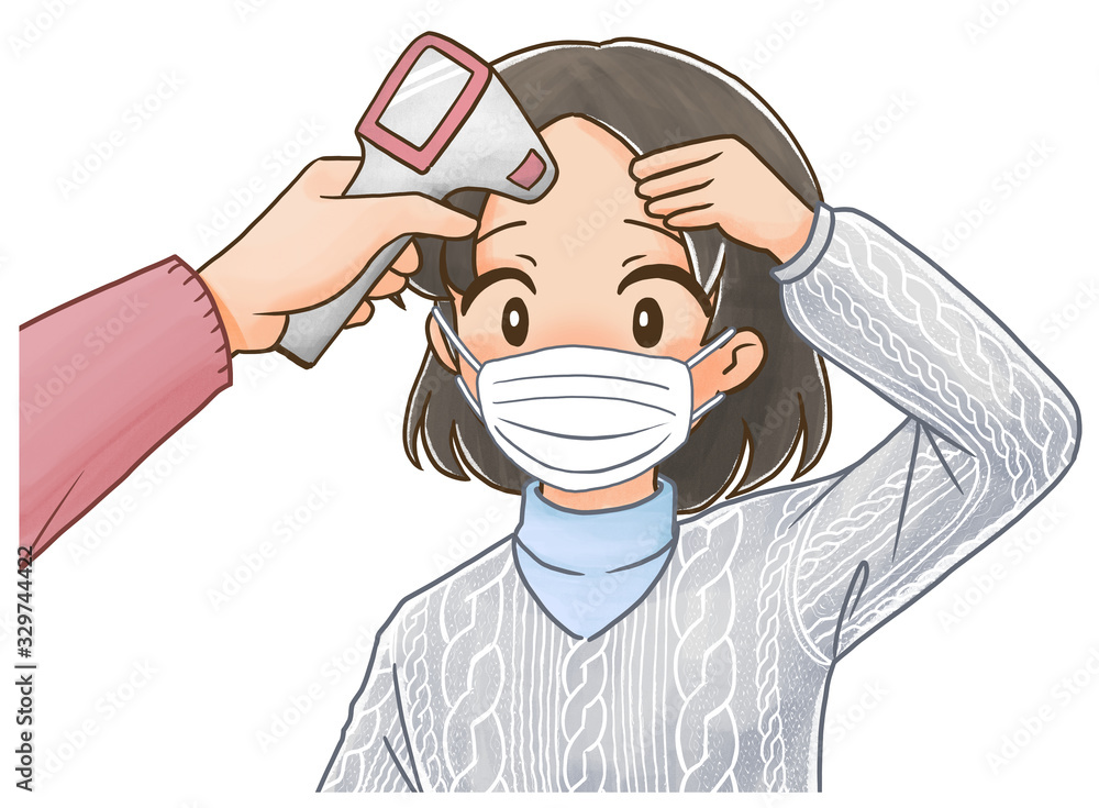 検温してもらう子のイラスト5 Stock イラスト Adobe Stock