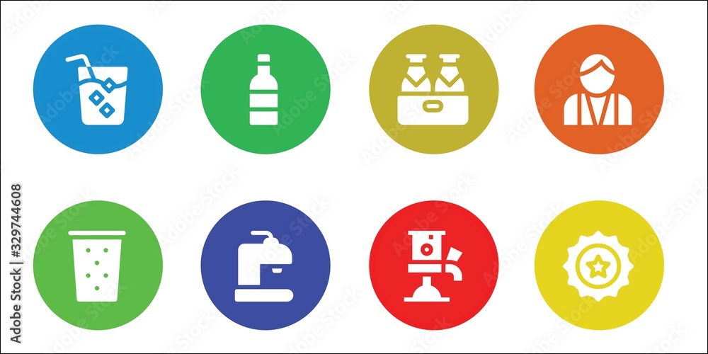 Modern Simple Set of alcohol Vector filled Icons Modern Simple Set of alcohol Vector filled Icons